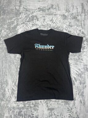 Thunder Trucks Shirt Men's Large Black Logo Graphic Tee Skateboard Streetwear